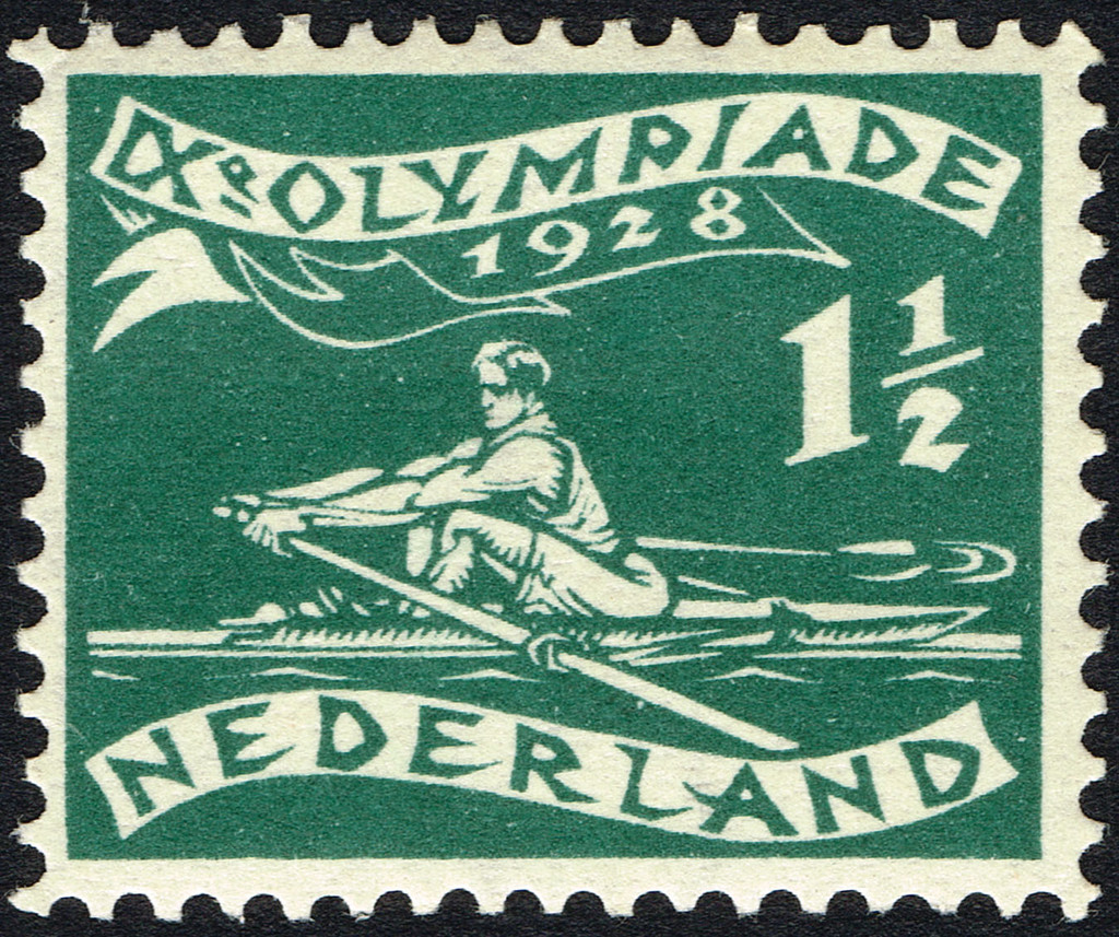 1928 Summer Olympics stamp of the Netherlands rowing